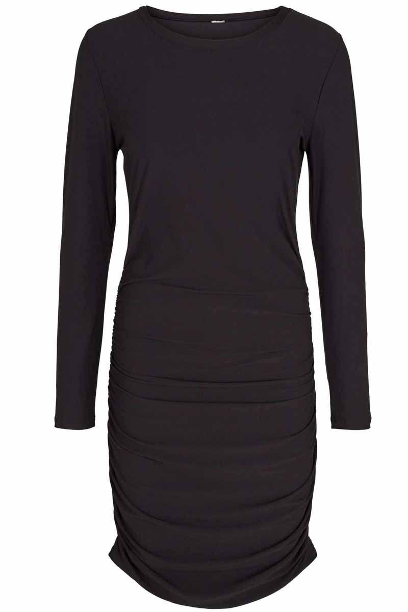 Alma Long dress | Sort | Kjole med rynker fra Liberté Essentiel - Image 3