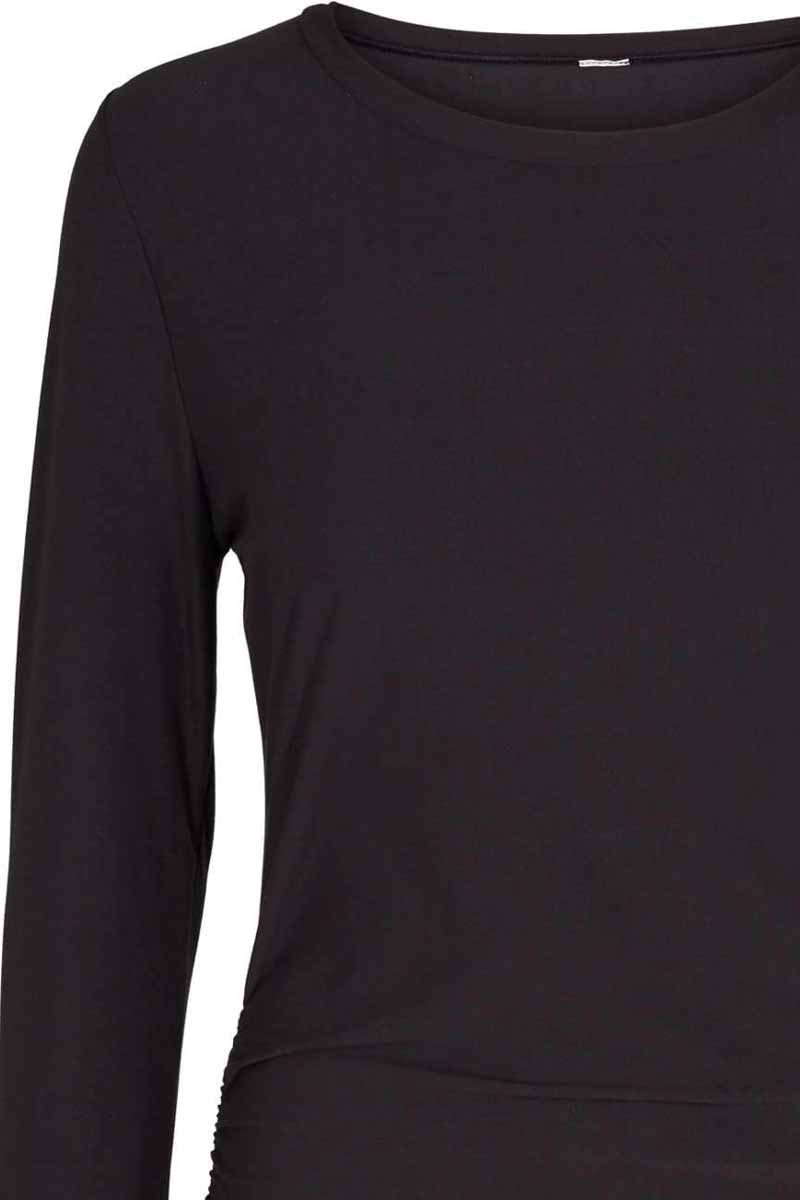 Alma Long dress | Sort | Kjole med rynker fra Liberté Essentiel - Image 5