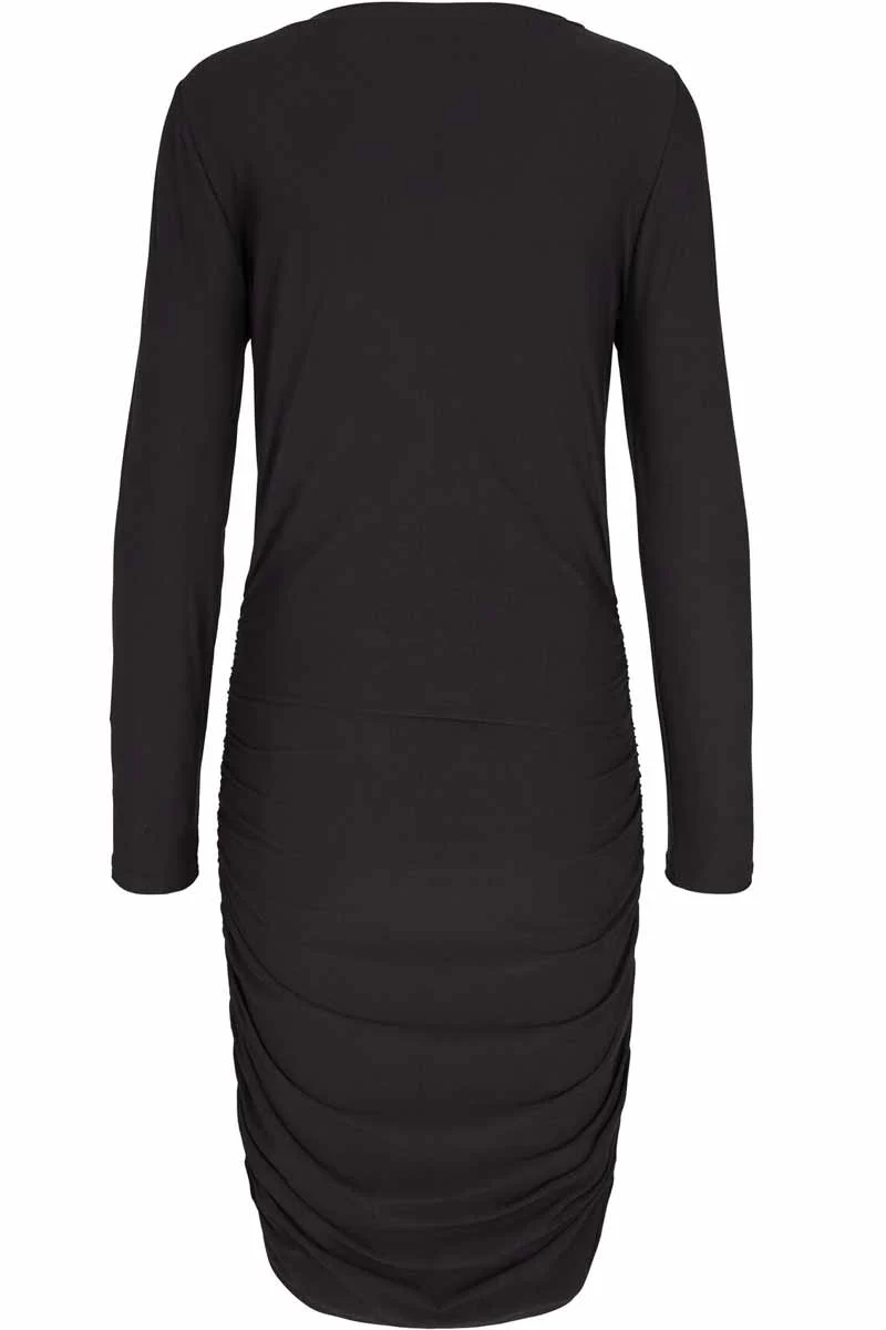 Alma Long dress | Sort | Kjole med rynker fra Liberté Essentiel - Image 6