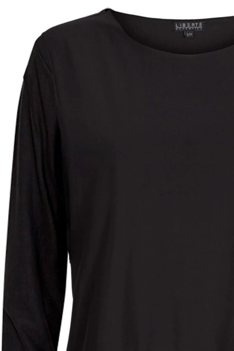 Alma LS Frill T-shirt | Black | Langærmet t-shirt fra Liberté - Image 8
