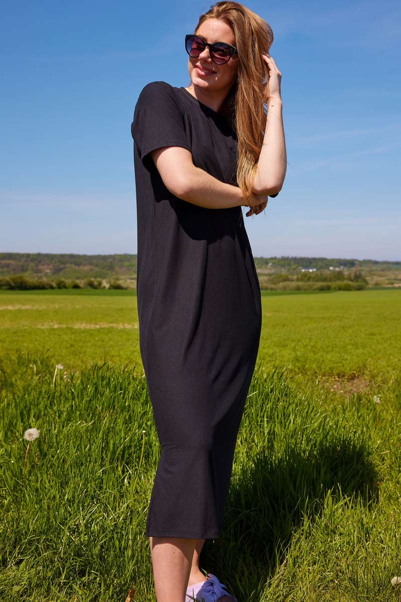 Alma Tshirt Dress | Sort | Kjole fra Liberté - Image 4