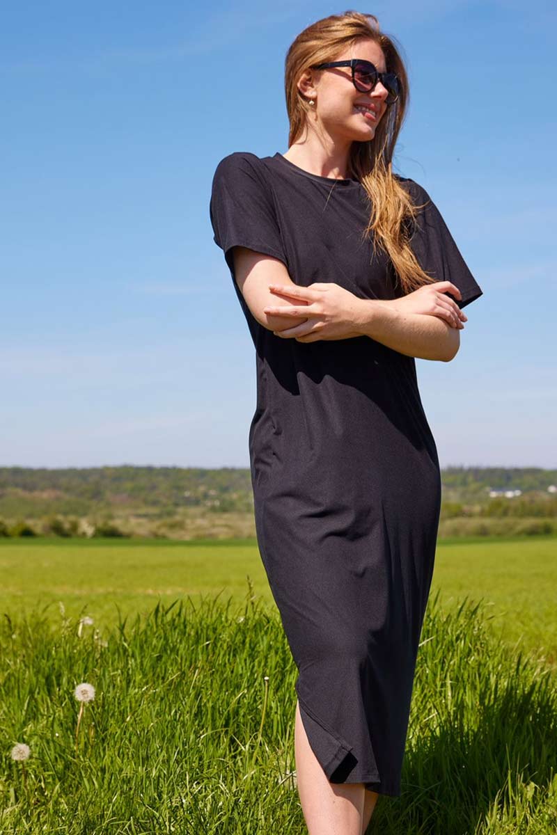 Alma Tshirt Dress | Sort | Kjole fra Liberté - Image 7