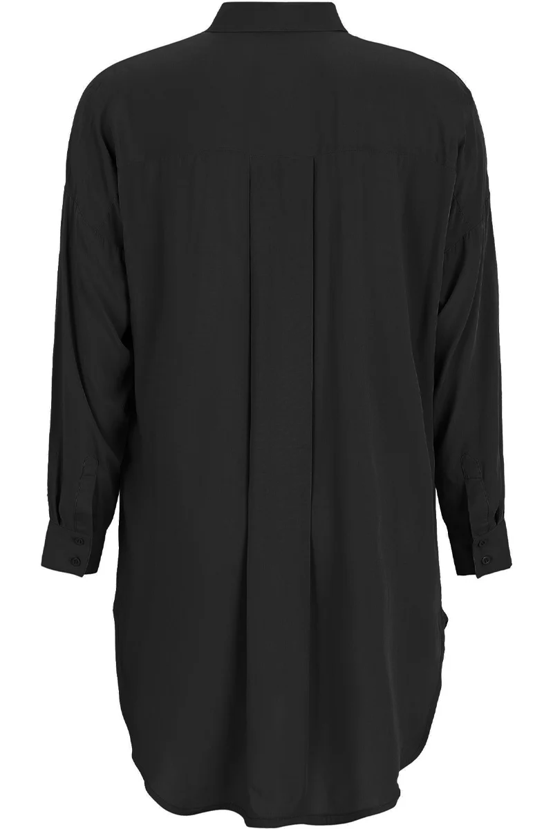 Freedom LS Long Shirt | Black | Skjortekjole fra Soft Rebels - Image 3