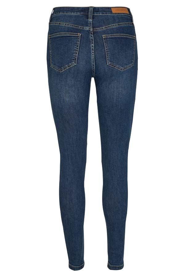Harlow Jeans | Medium Blue | Fittet Jeans fra Freequent - Image 3