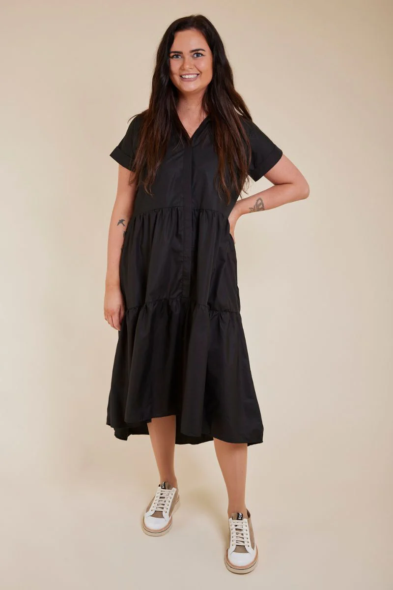 Ilona Shirt Dress | Sort | Kjole fra Liberté - Image 4