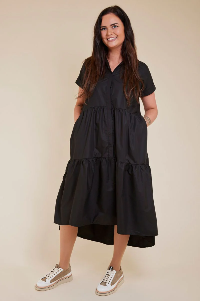 Ilona Shirt Dress | Sort | Kjole fra Liberté - Image 5