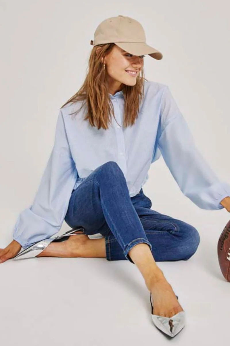 Jane Pant | Medium Blue Denim | Bukser fra Freequent - Image 11