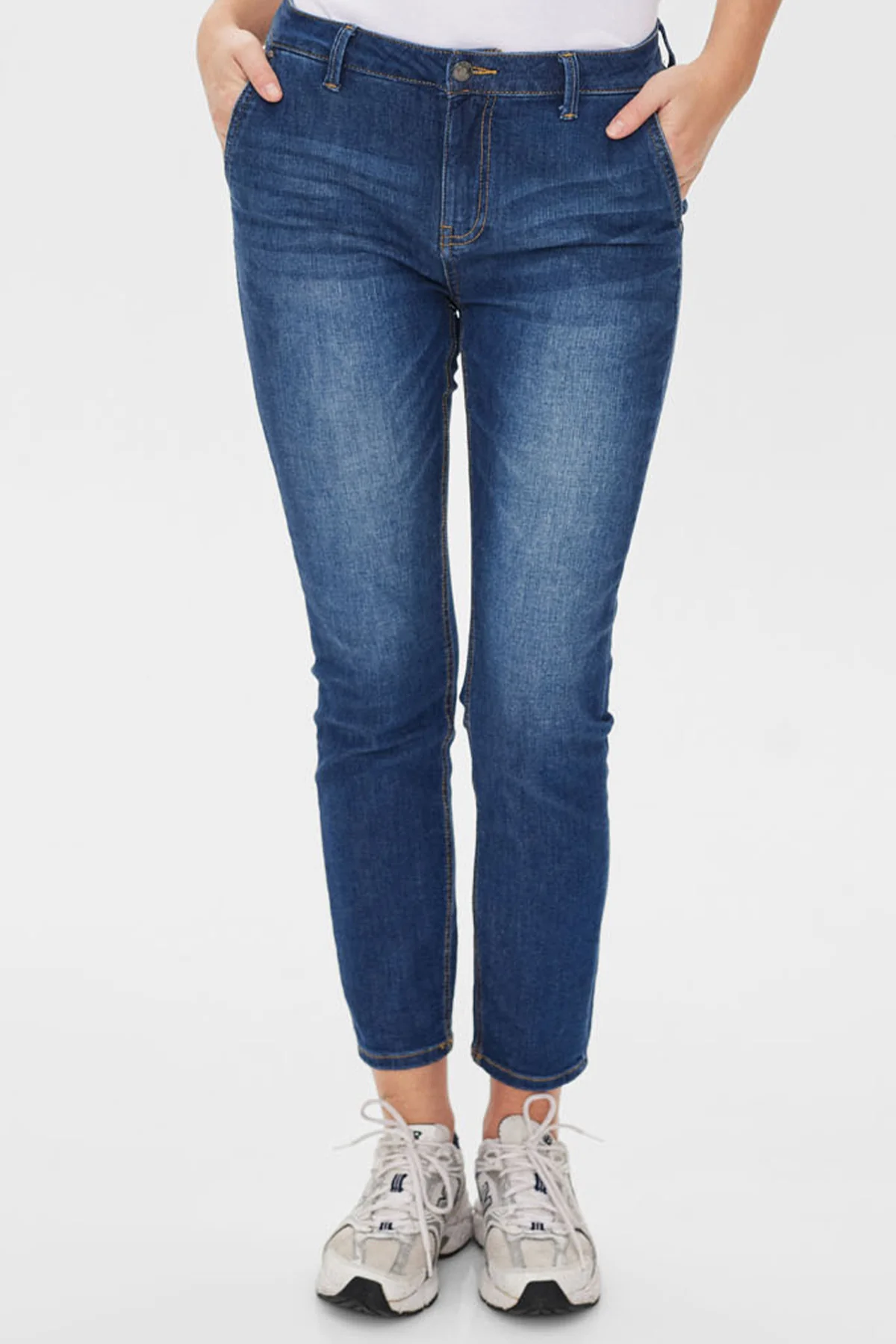 Jane Pant | Medium Blue Denim | Bukser fra Freequent - Image 4