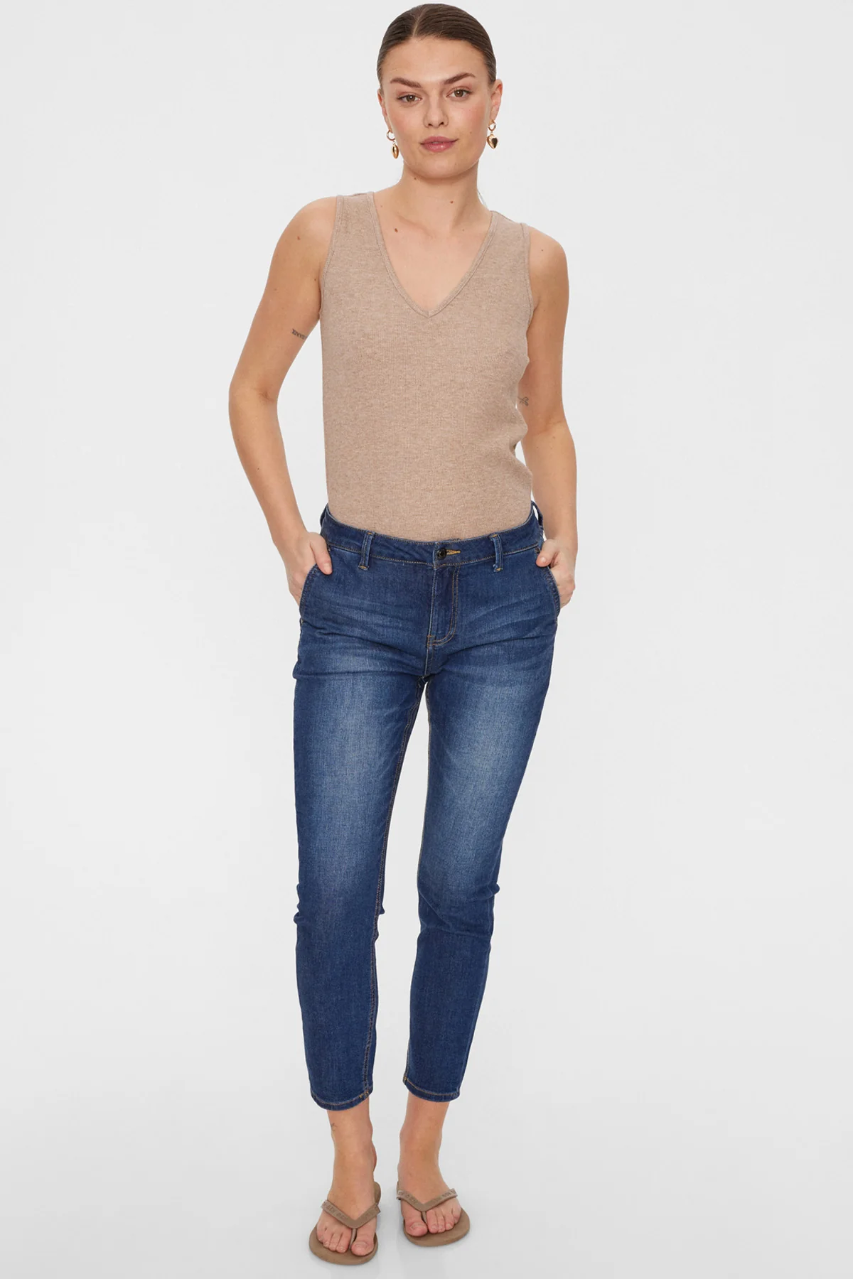 Jane Pant | Medium Blue Denim | Bukser fra Freequent - Image 7