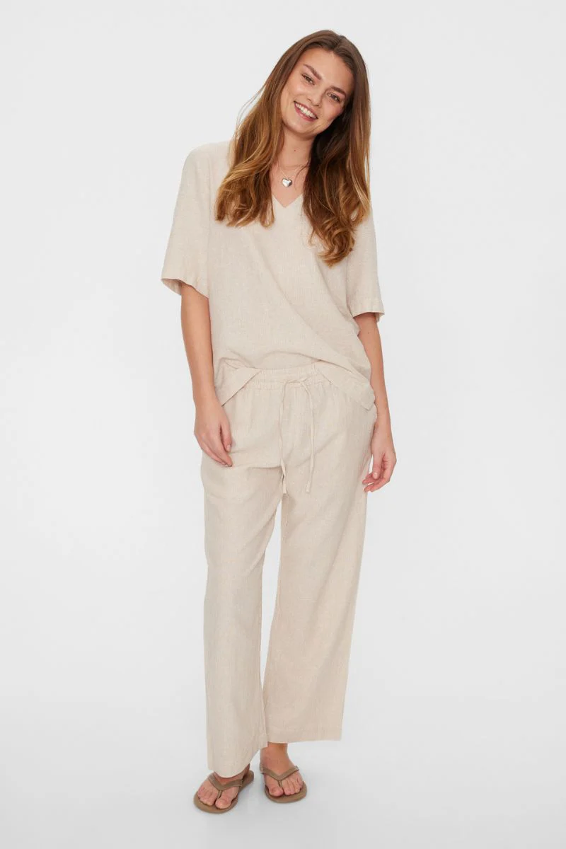 Lava Pant | Simply Taupe W. Off-White | Bukser fra Freequent - Image 6
