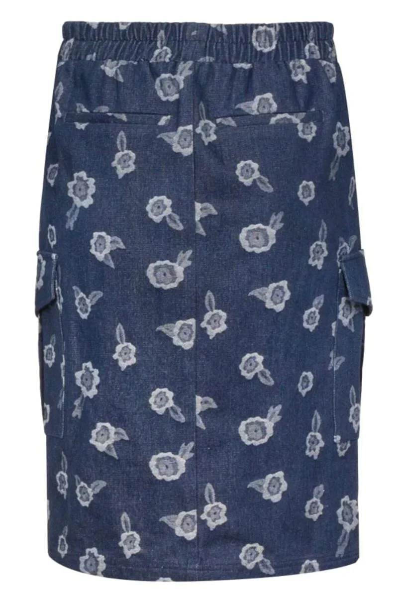 Mitty Cargo Skirt | Denim Flower | Nederdel fra Liberté - Image 4