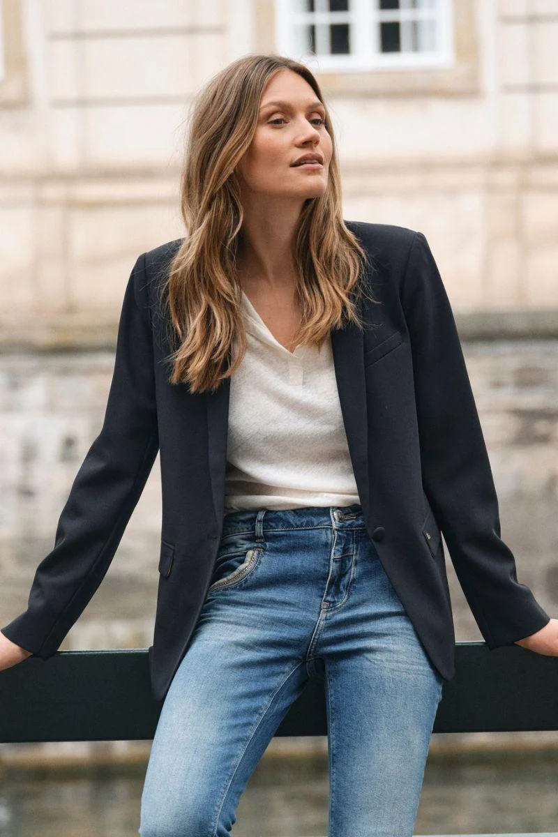 Troy Tee SS | Ecru | Basis t-shirt fra Mos Mosh - Image 10