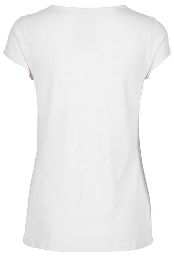 Troy Tee SS | Ecru | Basis t-shirt fra Mos Mosh - Image 4
