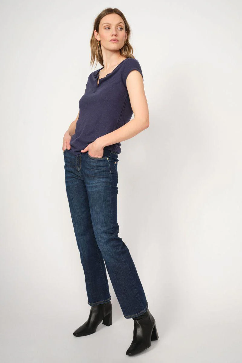 Troy Tee SS | Navy | Basis t-shirt fra Mos Mosh - Image 5