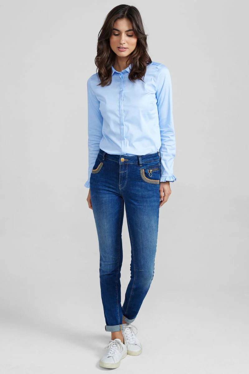 Naomi Shade Blue Jeans | Blue | Jeans fra Mos Mosh - Image 12