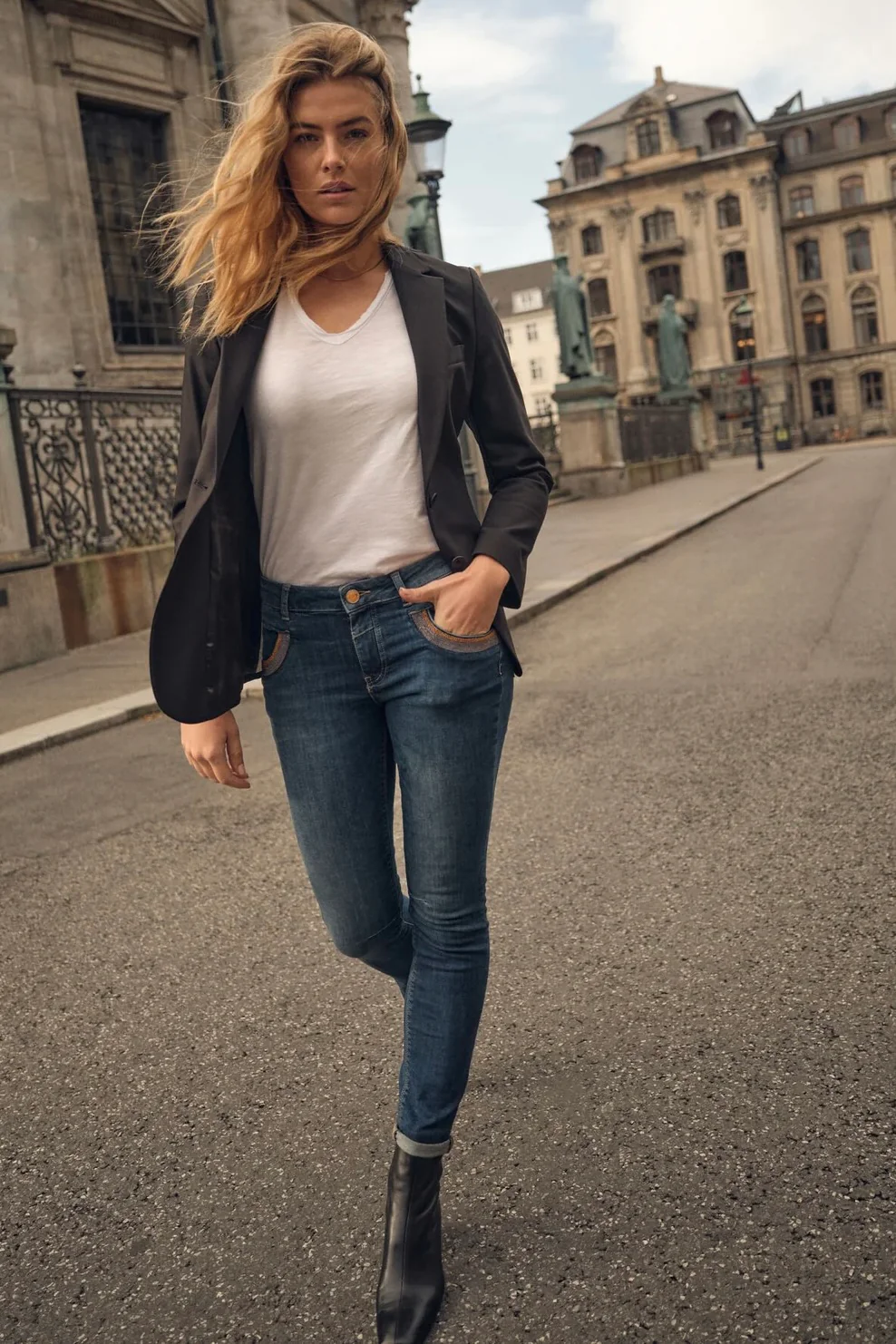 Naomi Shade Blue Jeans | Blue | Jeans fra Mos Mosh - Image 16