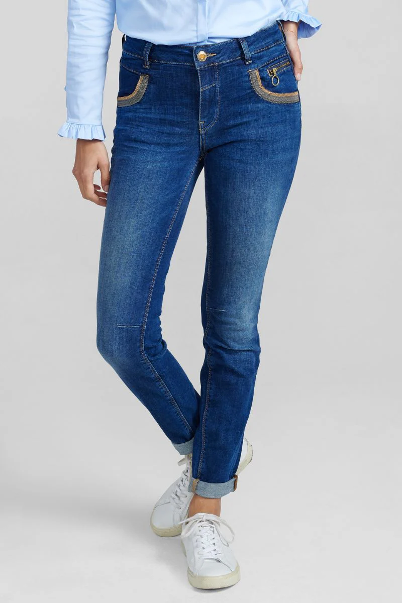 Naomi Shade Blue Jeans | Blue | Jeans fra Mos Mosh - Image 9