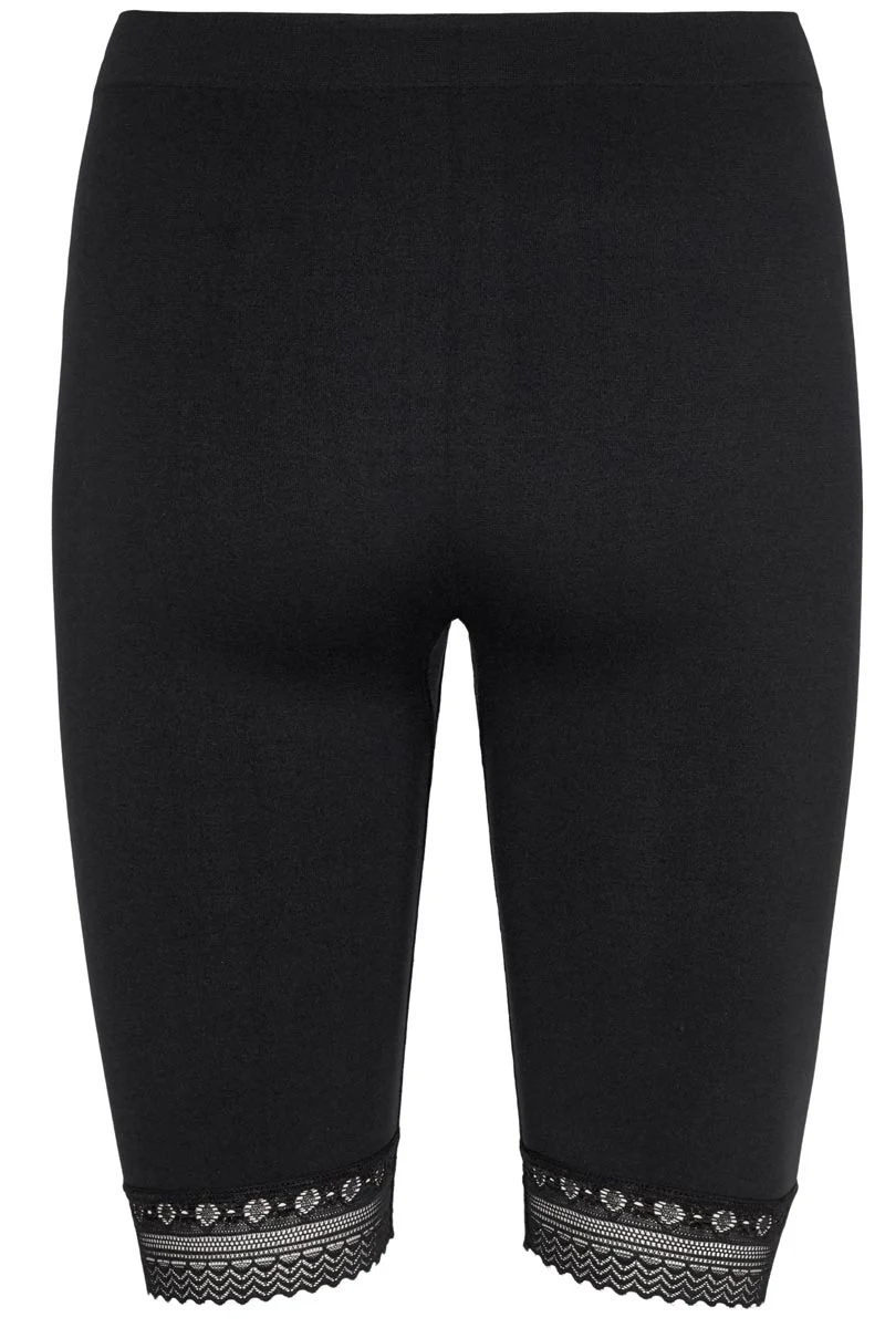 Ninna lace shorts | Sorte | Cykelshorts med blonde fra Liberté - Image 3