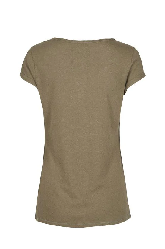 Troy Tee SS | Army | Basis t-shirt fra Mos Mosh - Image 3