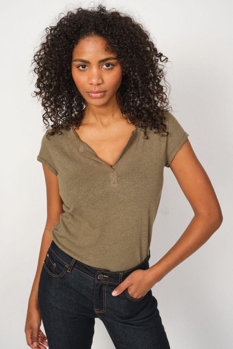 Troy Tee SS | Army | Basis t-shirt fra Mos Mosh - Image 4