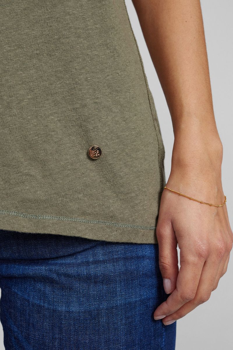 Troy Tee SS | Army | Basis t-shirt fra Mos Mosh - Image 8