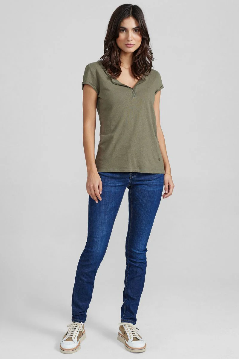 Troy Tee SS | Army | Basis t-shirt fra Mos Mosh - Image 9